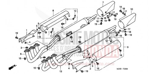 EXHAUST MUFFLER GL1500C1 de 2001